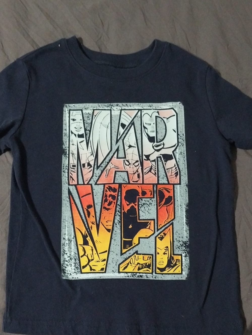 Marvel Navy Short Sleeve Tee with Gradient Logo